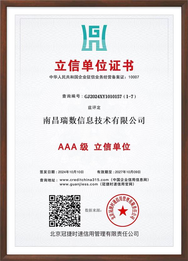 资信等级证书